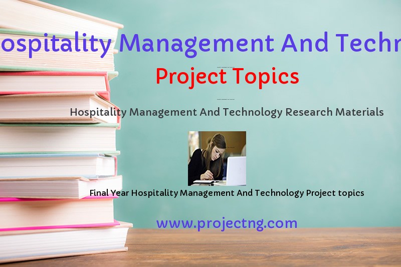 research topic about hospitality management students