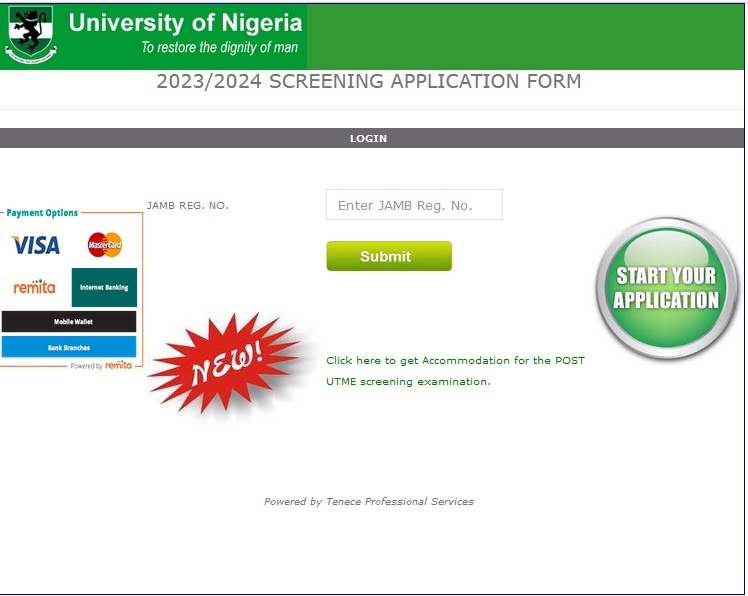 Unn 2023/2024 Post-utme Screening Exercise: Registration And Dates Announced