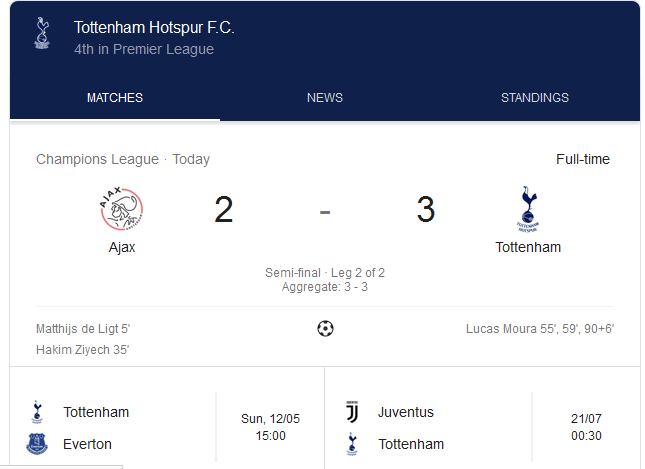 Tottenham Faces Liverpool In Uefa Champions League Final