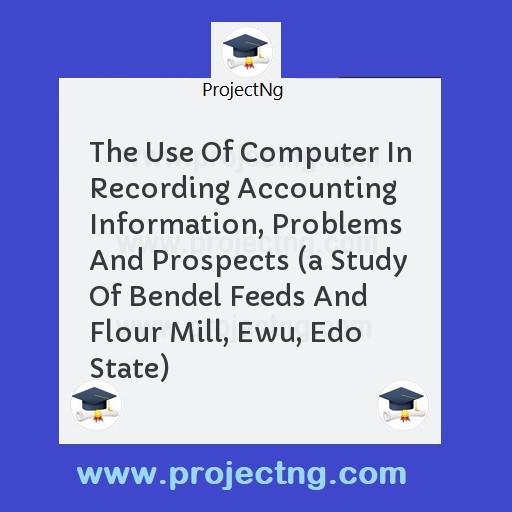 The Use Of Computer In Recording Accounting Information, Problems And Prospects 