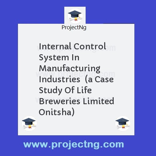 Internal Control System In Manufacturing Industries  