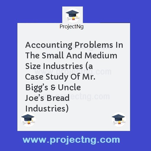 Accounting Problems In The Small And Medium Size Industries 