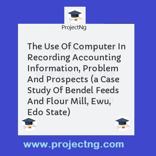The Use Of Computer In Recording Accounting Information, Problem And Prospects 