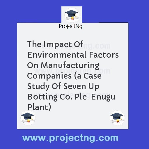 The Impact Of Environmental Factors On Manufacturing Companies 