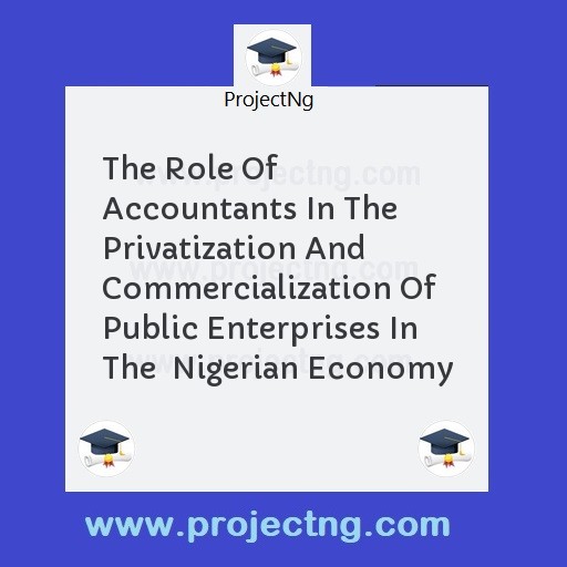 The Role Of Accountants In The Privatization And Commercialization Of Public Enterprises In The  Nigerian Economy