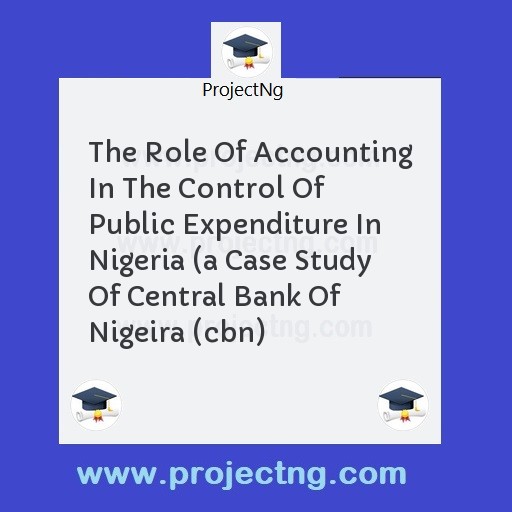 The Role Of Accounting In The Control Of Public Expenditure In Nigeria 