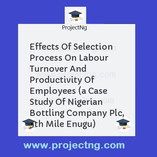 Effects Of Selection Process On Labour Turnover And Productivity Of Employees 