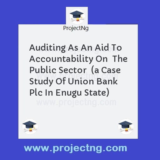 Auditing As An Aid To Accountability On  The Public Sector  