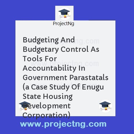 Budgeting And Budgetary Control As Tools For Accountability In Government Parastatals 
