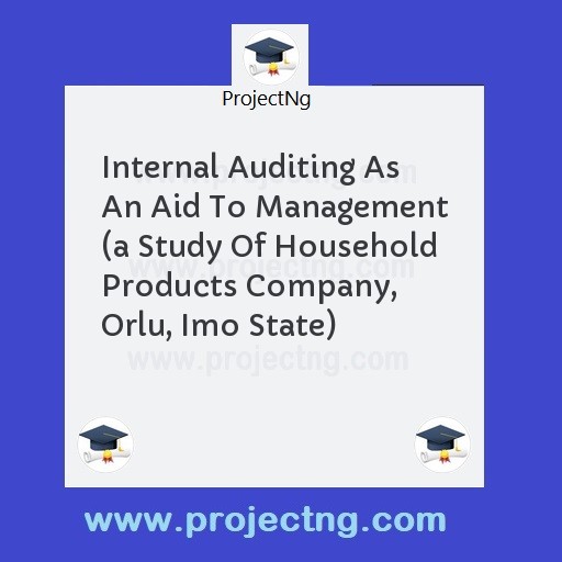 Internal Auditing As An Aid To Management 