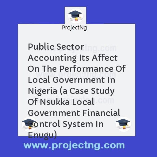 Public Sector Accounting Its Affect On The Performance Of Local Government In Nigeria 
