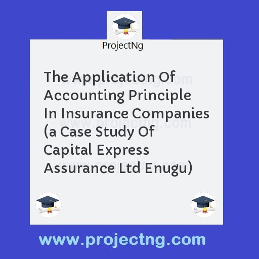 The Application Of Accounting Principle In Insurance Companies 