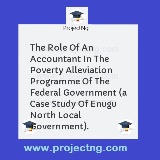 The Role Of An Accountant In The Poverty Alleviation Programme Of The Federal Government 