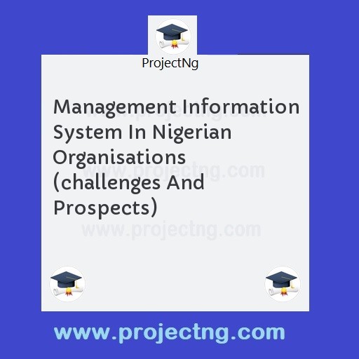 Management Information System In Nigerian Organisations (challenges And Prospects)