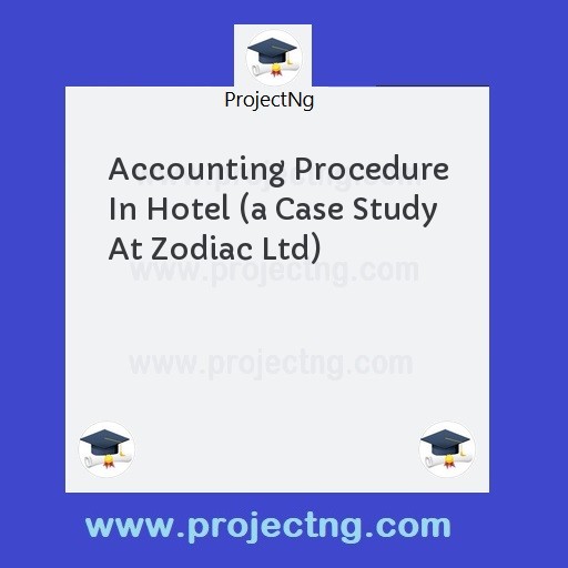 Accounting Procedure In Hotel 
