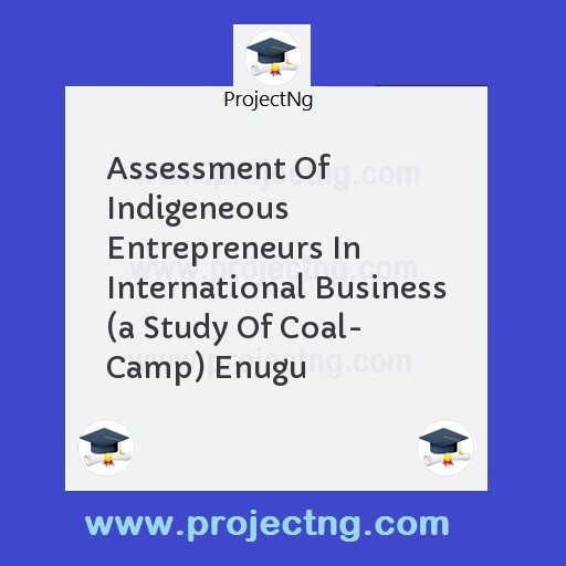 Assessment Of Indigeneous Entrepreneurs In International Business 