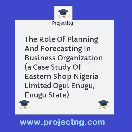 The Role Of Planning And Forecasting In Business Organization  
