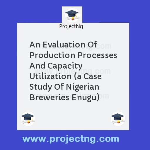 An Evaluation Of Production Processes And Capacity Utilization 