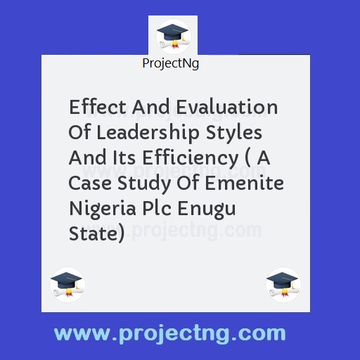 Effect And Evaluation Of Leadership Styles And Its Efficiency ( A Case Study Of Emenite Nigeria Plc Enugu State)