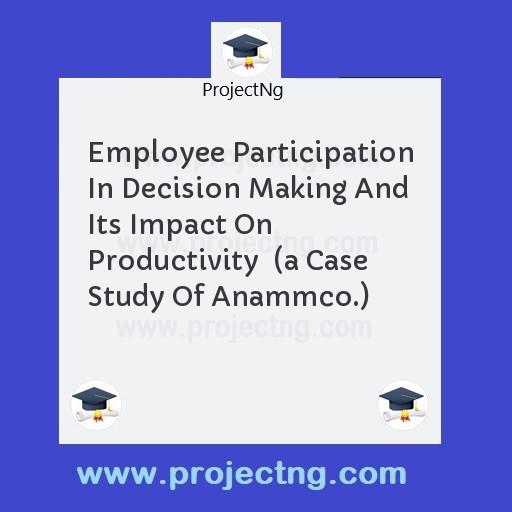 Employee Participation In Decision Making And Its Impact On Productivity  