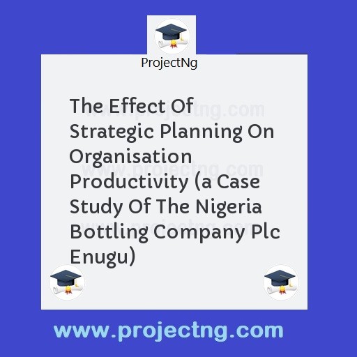 The Effect Of Strategic Planning On Organisation Productivity 