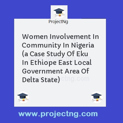 Women Involvement In Community In Nigeria  