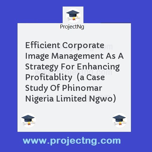 Efficient Corporate Image Management As A Strategy For Enhancing Profitablity  