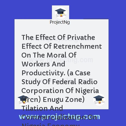 The Effect Of Privathe Effect Of Retrenchment On The Moral Of Workers And Productivity. 