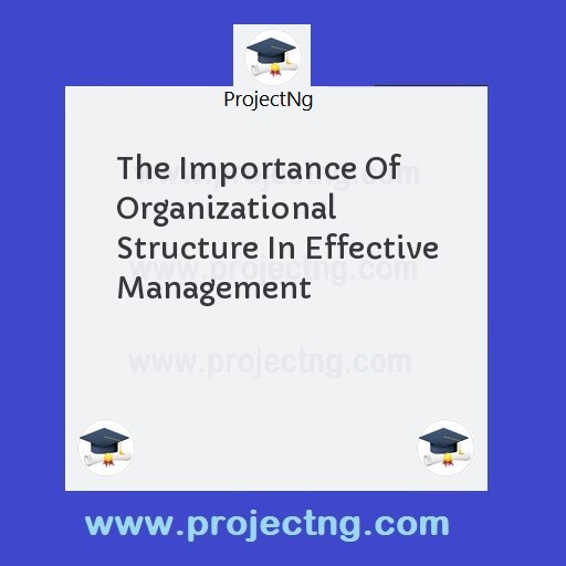 The Importance Of Organizational Structure In Effective Management