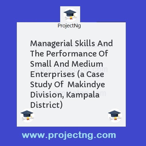 Managerial Skills And The Performance Of Small And Medium Enterprises 
