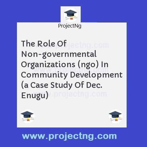The Role Of Non-governmental Organizations (ngo) In Community Development 