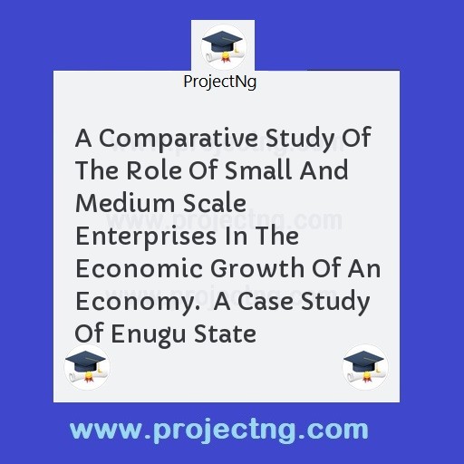 A Comparative Study Of The Role Of Small And Medium Scale Enterprises In The Economic Growth Of An Economy.  A Case Study Of Enugu State