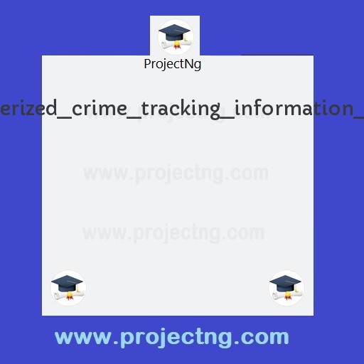 Computerized crime tracking information system