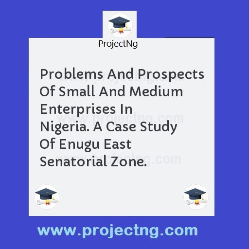 Problems And Prospects Of Small And Medium Enterprises In Nigeria. A Case Study Of Enugu East Senatorial Zone.