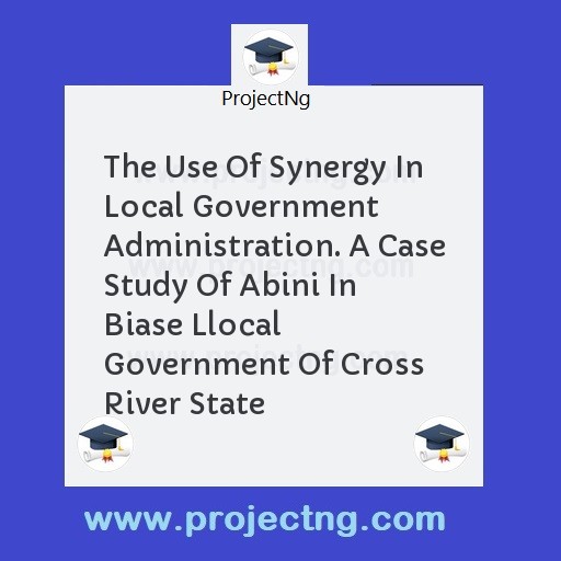 The Use Of Synergy In Local Government Administration. A Case Study Of Abini In Biase Llocal Government Of Cross River State