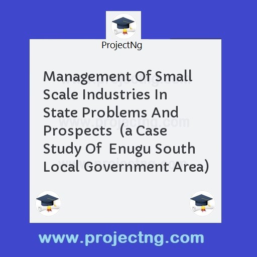 Management Of Small Scale Industries In  State Problems And Prospects  