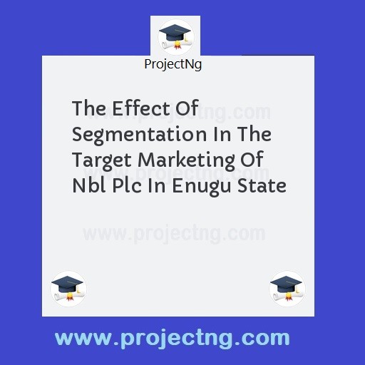 The Effect Of Segmentation In The Target Marketing Of Nbl Plc In Enugu State