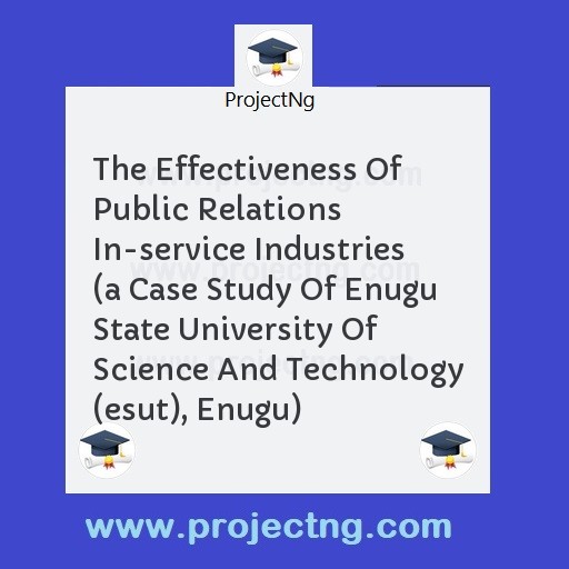 The Effectiveness Of Public Relations In-service Industries 