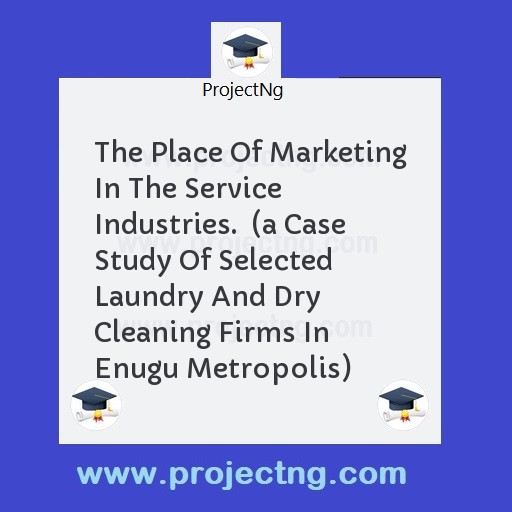 The Place Of Marketing In The Service Industries.  