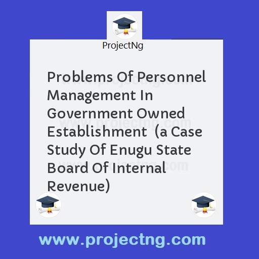 Problems Of Personnel Management In Government Owned Establishment  