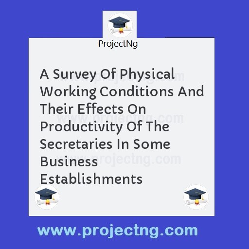 A Survey Of Physical Working Conditions And Their Effects On Productivity Of The Secretaries In Some Business Establishments