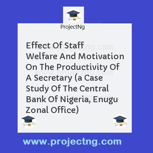 Effect Of Staff Welfare And Motivation On The Productivity Of A Secretary 