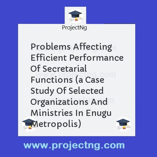 Problems Affecting Efficient Performance Of Secretarial Functions 