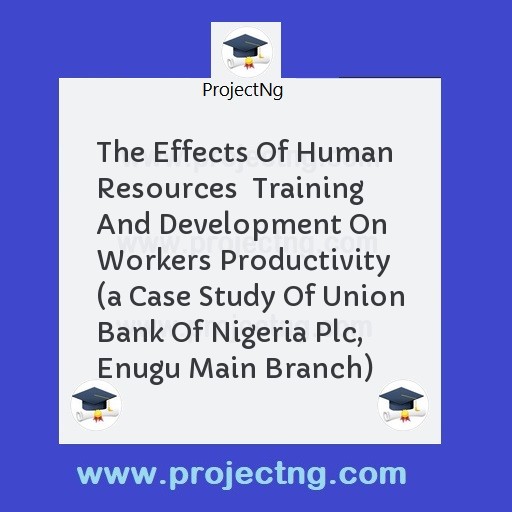 The Effects Of Human Resources  Training And Development On Workers Productivity 