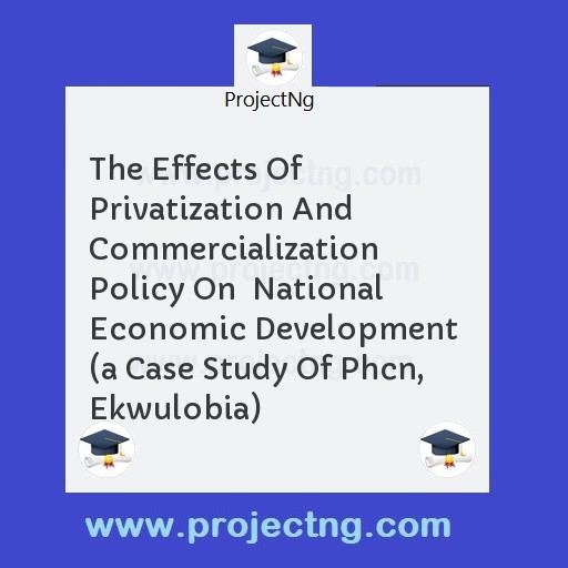 The Effects Of Privatization And Commercialization Policy On  National Economic Development  
