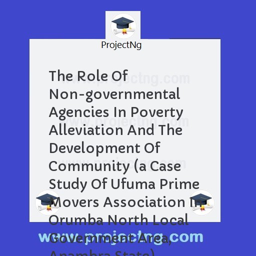 The Role Of Non-governmental Agencies In Poverty Alleviation And The Development Of Community 