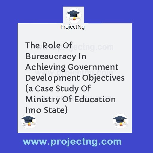 The Role Of Bureaucracy In Achieving Government Development Objectives 