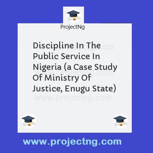 Discipline In The Public Service In Nigeria 
