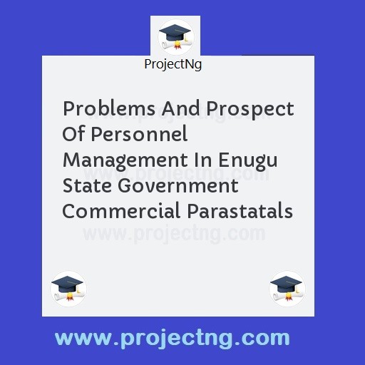 Problems And Prospect Of Personnel Management In Enugu State Government Commercial Parastatals