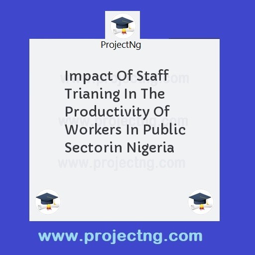 Impact Of Staff Trianing In The Productivity Of  Workers In Public Sectorin Nigeria
